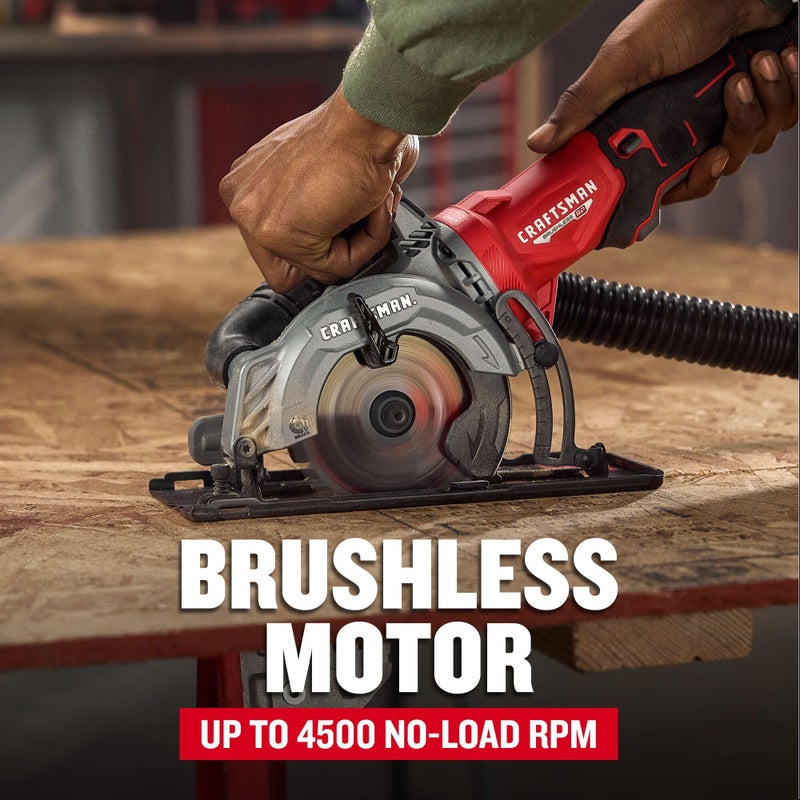 CRAFTSMAN V20 4-1/2 Inch Cordless Circular Saw, Bare Tool Only (CMCS405B) - Image 2