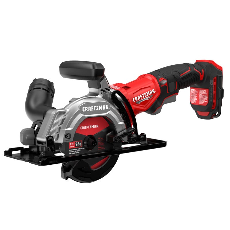 CRAFTSMAN V20 4-1/2 Inch Cordless Circular Saw, Bare Tool Only (CMCS405B) - Image 1