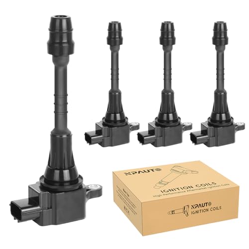 NPAUTO Ignition Coil Pack Compatible with L4 1.8L/1.8 Nissan Sentra 2002 2003 2004 2005 2006, Nissan Almera 01 02 03 04 05, UF351 C1397, Set of 4 - Image 1