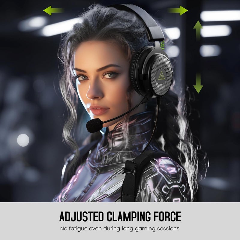 EKSA E900 Headset with Microphone for PC, PS4,PS5, Xbox - Detachable Noise Canceling Mic, 3D Surround Sound, Wired Headphone for Gaming, Computer, Laptop, 3.5MM Jack - Image 5