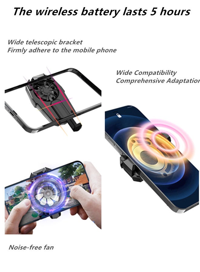 Mobile Phone Cooler, Cell Phone Cooling Fan with 3 Wind Speeds  for Gaming,Cell Phone Radiator Heatsink with with RGB Light for iPhone Android Smartphones,Live Streaming Mobile Gaming,Rechargeable  - Image 5
