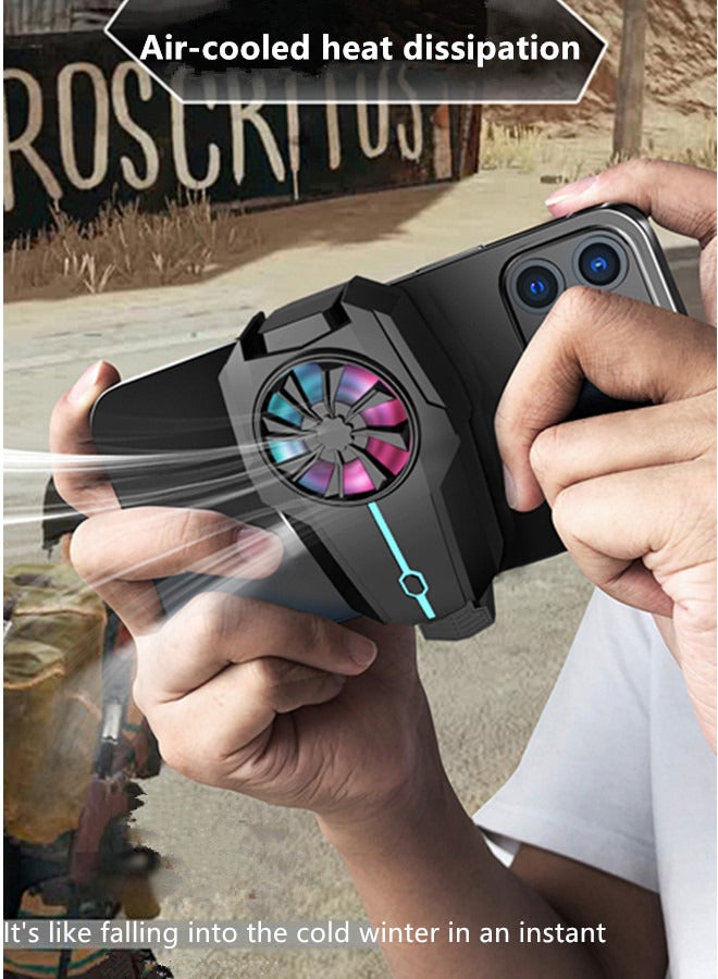 Mobile Phone Cooler, Cell Phone Cooling Fan with 3 Wind Speeds  for Gaming,Cell Phone Radiator Heatsink with with RGB Light for iPhone Android Smartphones,Live Streaming Mobile Gaming,Rechargeable  - Image 3