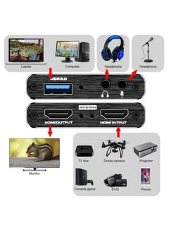 Generic 4K Video Capture Card, USB 3.0 1080P 60fps HDMI Audio Video Capture Device, Full HD 1080P for Game Recording, Live Streaming Broadcasting  - Image 5