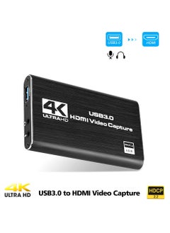 Generic 4K Video Capture Card, USB 3.0 1080P 60fps HDMI Audio Video Capture Device, Full HD 1080P for Game Recording, Live Streaming Broadcasting  - Image 1