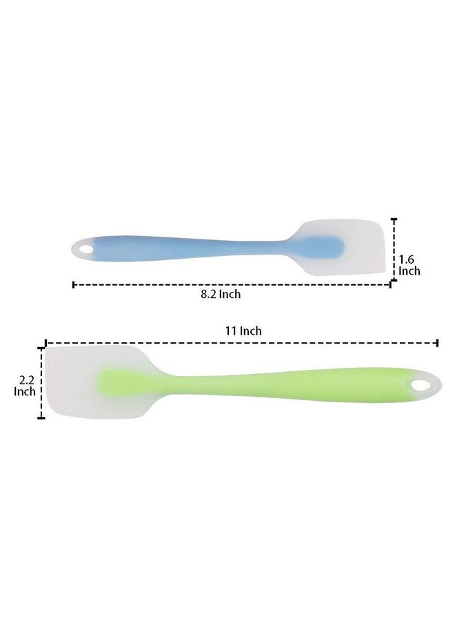 TOUGS Silicone Spatulas Set Of 4 - Heat Resistant Non-Stick Flexible Rubber With Solid Stainless Steel Core Kitchen Essential Gadget Premium Scraper Spoon Set - Seamless, Dishwasher Safe, 2 Size - Image 2