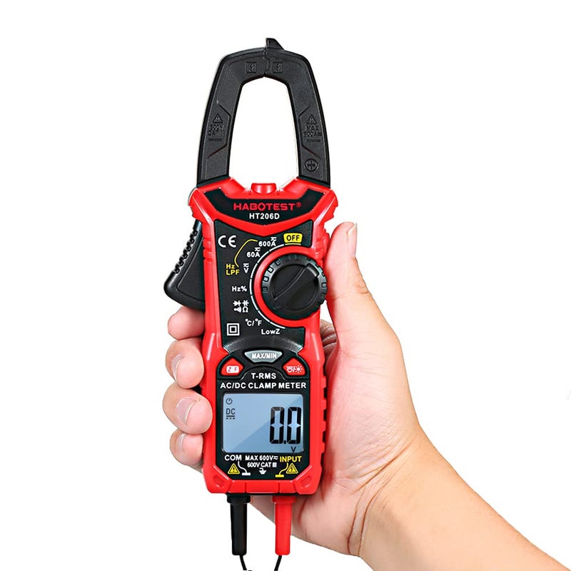 HT206D مقياس الملقط الرقمي يقيس الجهد والتيار والمقاومة والتردد AC DC - Image 3