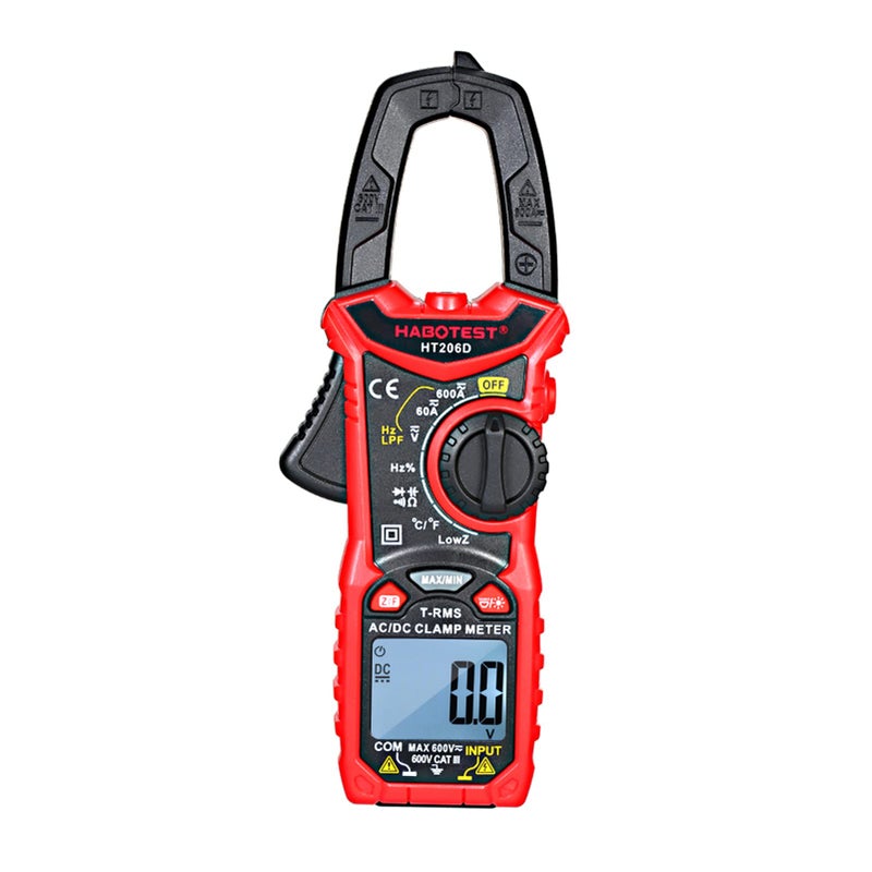 HT206D مقياس الملقط الرقمي يقيس الجهد والتيار والمقاومة والتردد AC DC - Image 2
