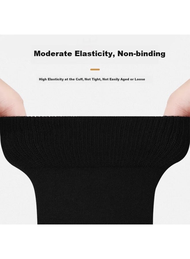 LANG SHA Langsha Men's Modal Mulberry Silk Socks Mid-tube Thin Large Size Antibacterial Black Business Socks 4 Pairs Spring And Autumn - Image 5