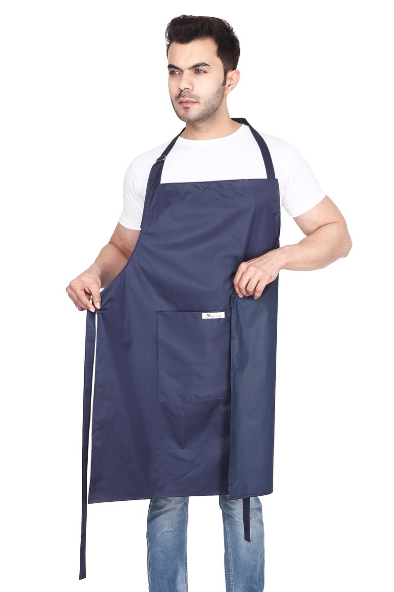 MAKSTILE Waterproof Apron For Kitchen Dishwashing, Cooking, Dog Grooming, Gardening, Car Wash, Lab, Restaurant & Industrial Use | Unisex| Color-Navy Blue | Pack Of 2 - Image 5
