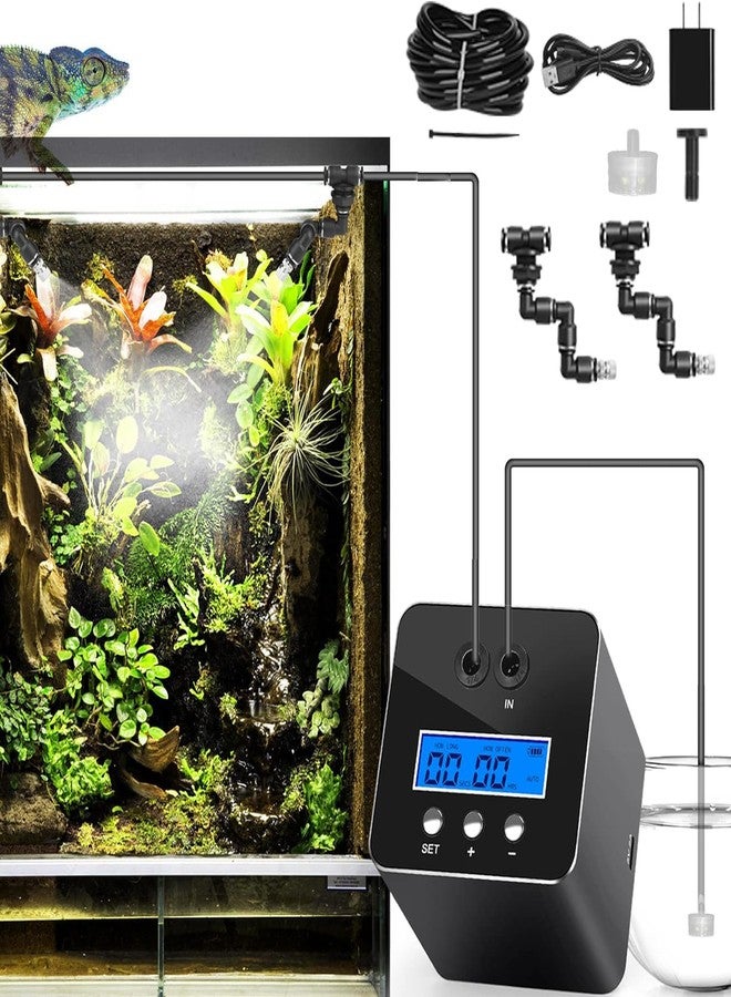 DAOTAILI Reptile Humidifier & Mister for Tanks | 360° Adjustable Nozzles, Auto Timer, Leak-Proof Fogger for Terrariums, Amphibians & Rainforest Plants - Image 3