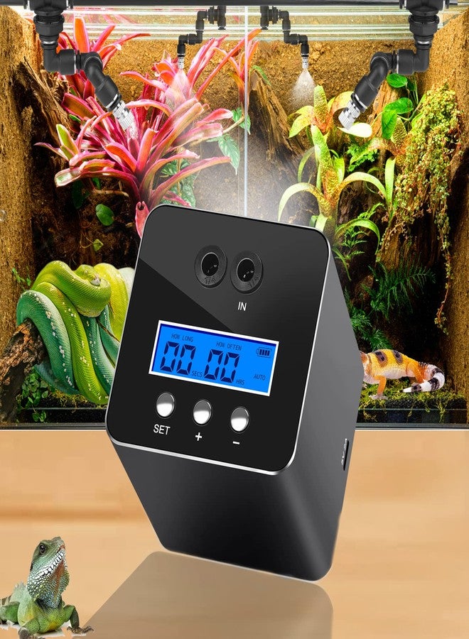 DAOTAILI Reptile Humidifier & Mister for Tanks | 360° Adjustable Nozzles, Auto Timer, Leak-Proof Fogger for Terrariums, Amphibians & Rainforest Plants - Image 1
