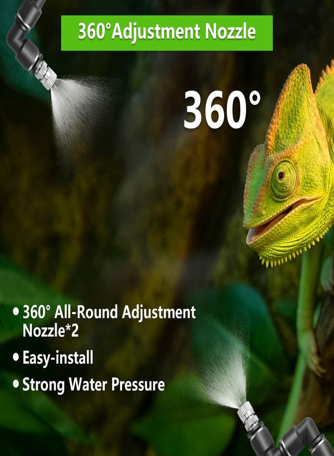 DAOTAILI Reptile Humidifier & Mister for Tanks | 360° Adjustable Nozzles, Auto Timer, Leak-Proof Fogger for Terrariums, Amphibians & Rainforest Plants - Image 2