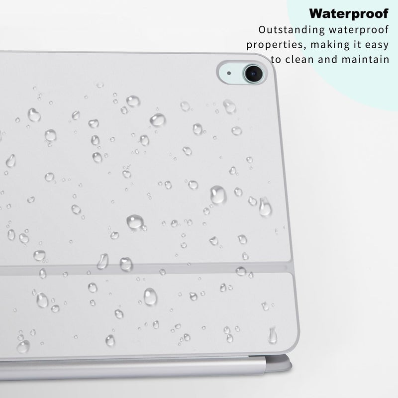 IMMOENUC Protective Skin Sticker for 2026 2025 iPad Air M4 M3 11-inch Magic Keyboard 3-Side ull Coverage Protective Vinyl Decals Self-Adhesive,Pre-Cut (Top/Bottom/Keyboard Panel)（White） - Image 5