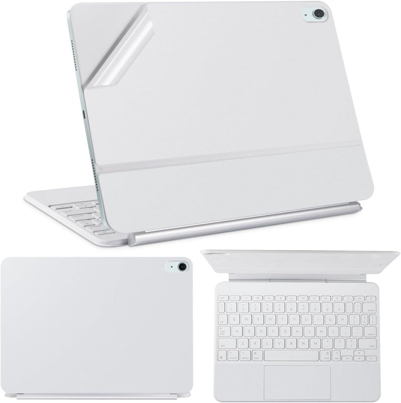 IMMOENUC Protective Skin Sticker for 2026 2025 iPad Air M4 M3 11-inch Magic Keyboard 3-Side ull Coverage Protective Vinyl Decals Self-Adhesive,Pre-Cut (Top/Bottom/Keyboard Panel)（White） - Image 1