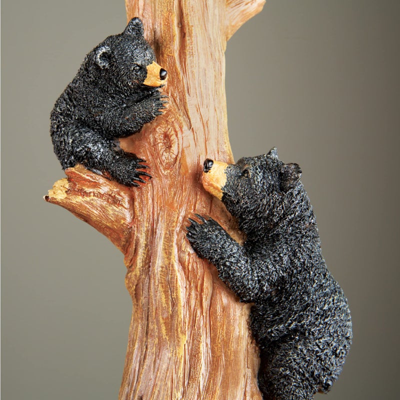 Collections Etc Rustic Climbing Bear Family Northwoods Lamp,14 3/4" H - Image 3