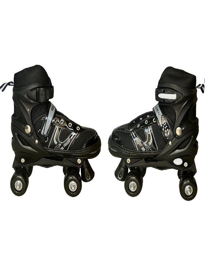 4 Wheel Skate Shoes Outdoor Sports 3 Sizes Medium (39-42) Black 