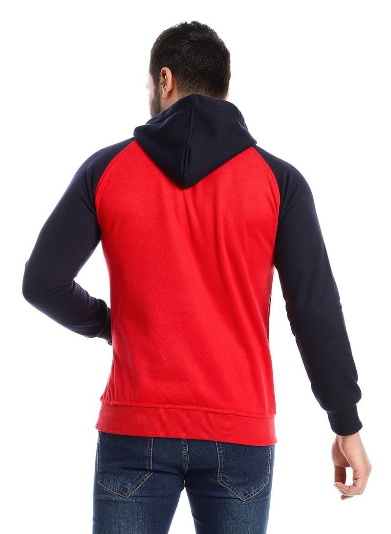 سيزار هودي رجالي مقفول ومزود بطباعة وجيوب أمامية - Image 4