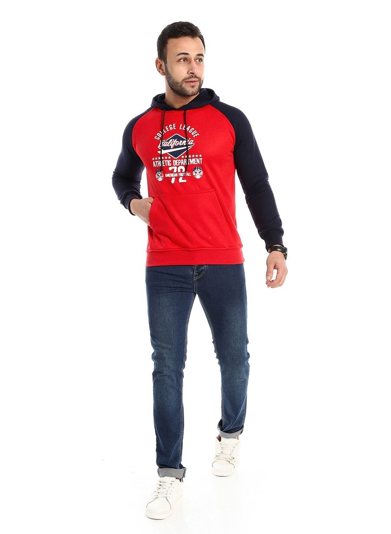 سيزار هودي رجالي مقفول ومزود بطباعة وجيوب أمامية - Image 2