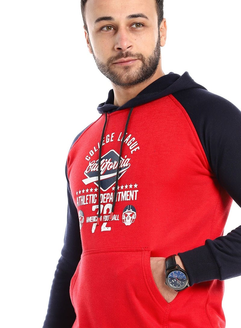 سيزار هودي رجالي مقفول ومزود بطباعة وجيوب أمامية - Image 3