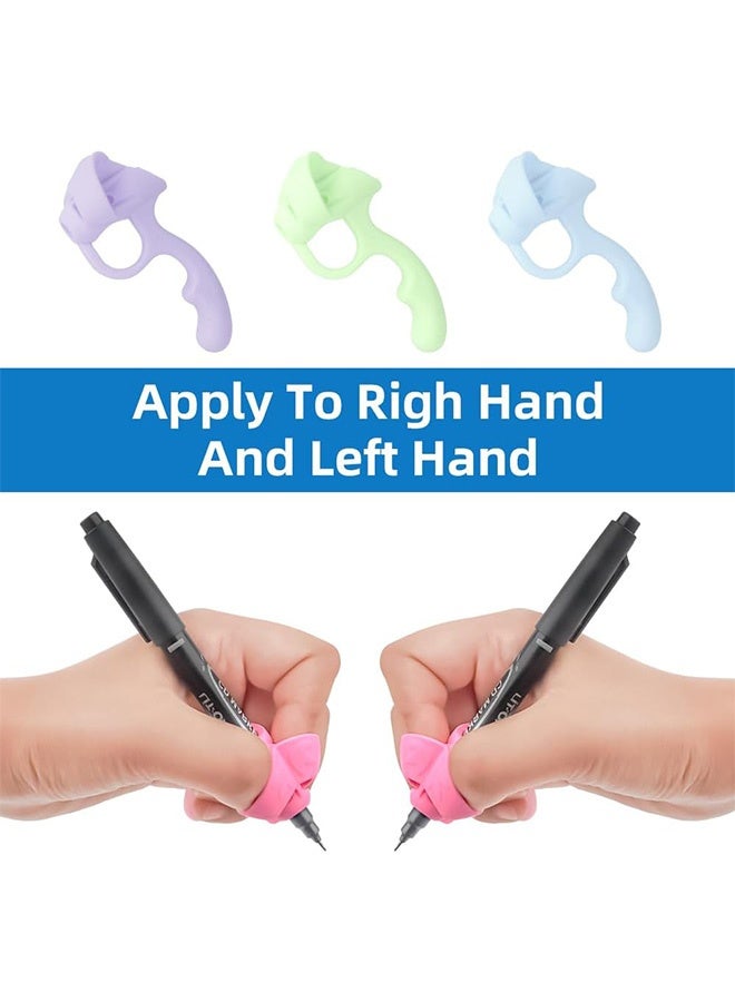 4 Pcs Pencil Grips for Kids Handwriting,  Finger Grips for Pencils Practice Writing for Toddlers 2-4 Years, Special Education School Supplies (Pink, Green, Blue, Purple) - Image 2