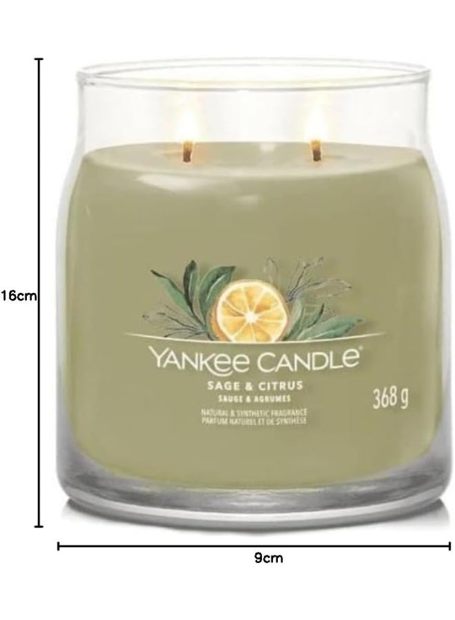 YANKEE CANDLE شمعة يانكي كاندل المعطرة | شمعة جرة متوسطة بالمرمر والحمضيات | هدايا مثالية للنساء - Image 2