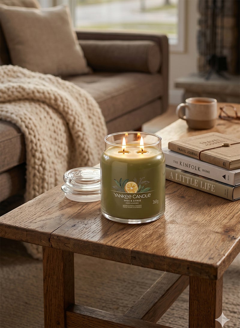 YANKEE CANDLE شمعة يانكي كاندل المعطرة | شمعة جرة متوسطة بالمرمر والحمضيات | هدايا مثالية للنساء - Image 5