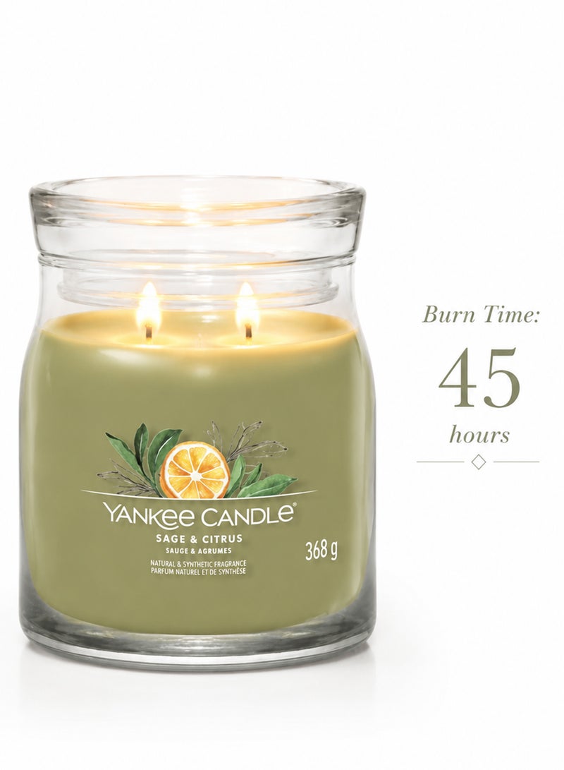 YANKEE CANDLE شمعة يانكي كاندل المعطرة | شمعة جرة متوسطة بالمرمر والحمضيات | هدايا مثالية للنساء - Image 3