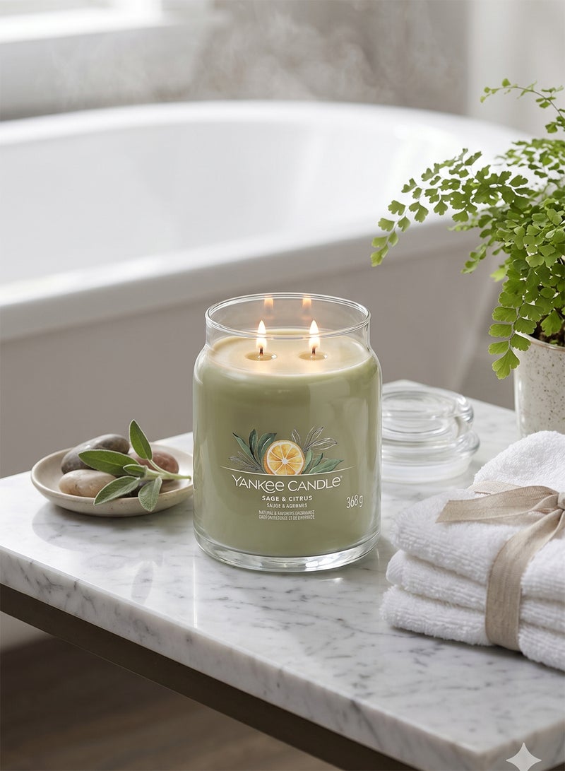YANKEE CANDLE شمعة يانكي كاندل المعطرة | شمعة جرة متوسطة بالمرمر والحمضيات | هدايا مثالية للنساء - Image 4