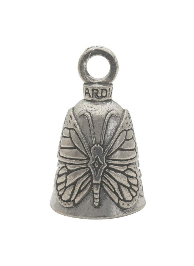 Guardian Bell - Butterfly Good Luck Bell W/Keyring & Black Velvet Gift Bag Motorcycle Bell Lead Free Pewter Good Luck Gift To Friends & Family Bike Bell Made In Usa - Image 1