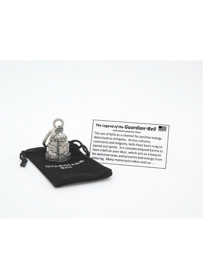 Guardian Bell - Butterfly Good Luck Bell W/Keyring & Black Velvet Gift Bag Motorcycle Bell Lead Free Pewter Good Luck Gift To Friends & Family Bike Bell Made In Usa - Image 1