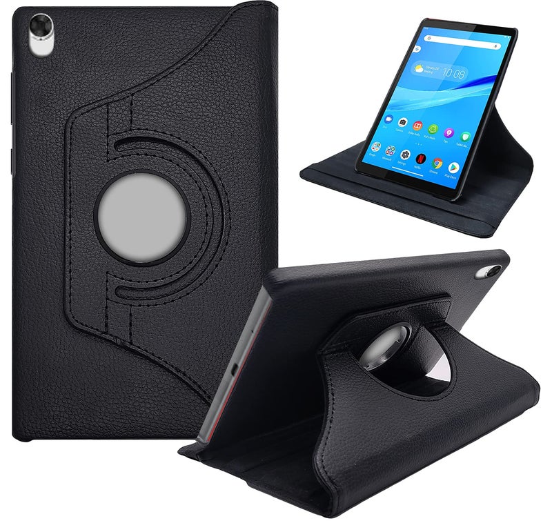 CEDO Lenovo Tab M8 / M8 2nd Gen (8 inch) Flip Cover | Leather Finish | 360 Degree Rotate Back Cover Case for Lenovo Tab M8 / M8 2nd Gen (8 inch) TB-8505 X/F/N (Black) - Image 1