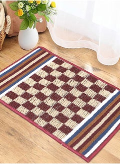 Status Contract Anti Slip Front Monsoon Doormat| Living Room Rug |Polypropylene Floor Mat for Home|Essential Small Rug for Office, Bedroom & Kitchen|-Pack of 2, (Maroon), 38 X 58 Cm  - Image 2