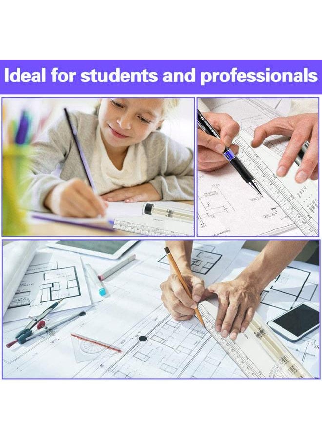Thoraya - Rolling Parallel Ruler 30cm Professional Parallel Roller Ruler Multipurpose Scale Drawing Ruler - Image 1