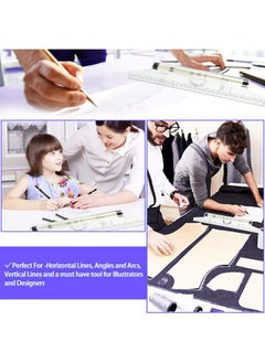 Thoraya Rolling Parallel Ruler 30cm Professional Parallel Roller Ruler Multipurpose Scale Drawing Ruler  - Image 3