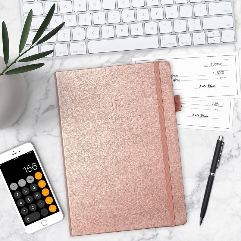 Legend Planner Check Register Book – Accounting Ledger Book for Small Business & Personal Use – Checkbook Register to Track Financial Transactions – Hardcover, 7x10″, 6300 Entries (Rose Gold) - Image 5