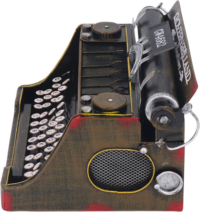 Vintage Retro Typewriter Model, Vintage Typewriter Decoration Sturdy Stylish Retro Typewriter with Iron Material for Homes Living Rooms Studios, Offices - Image 4