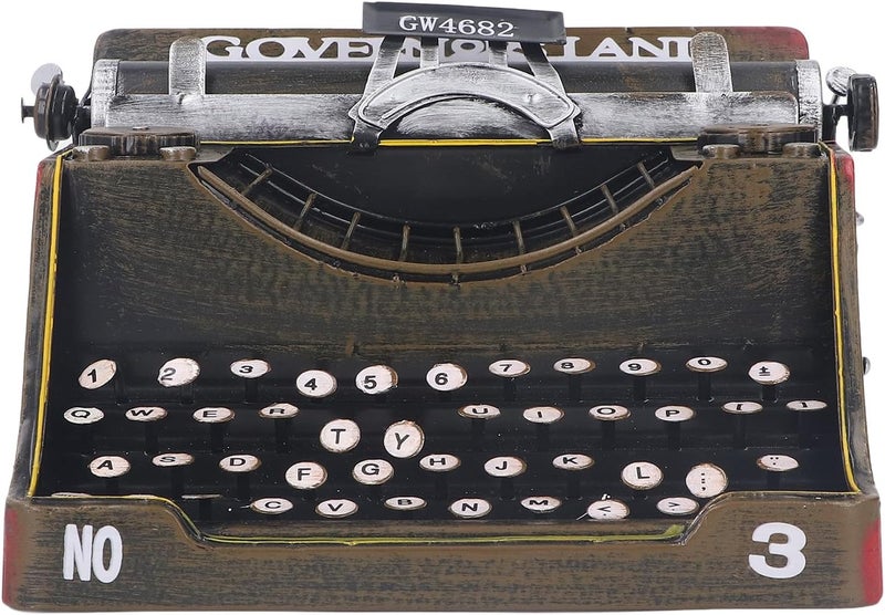 Vintage Retro Typewriter Model, Vintage Typewriter Decoration Sturdy Stylish Retro Typewriter with Iron Material for Homes Living Rooms Studios, Offices - Image 3
