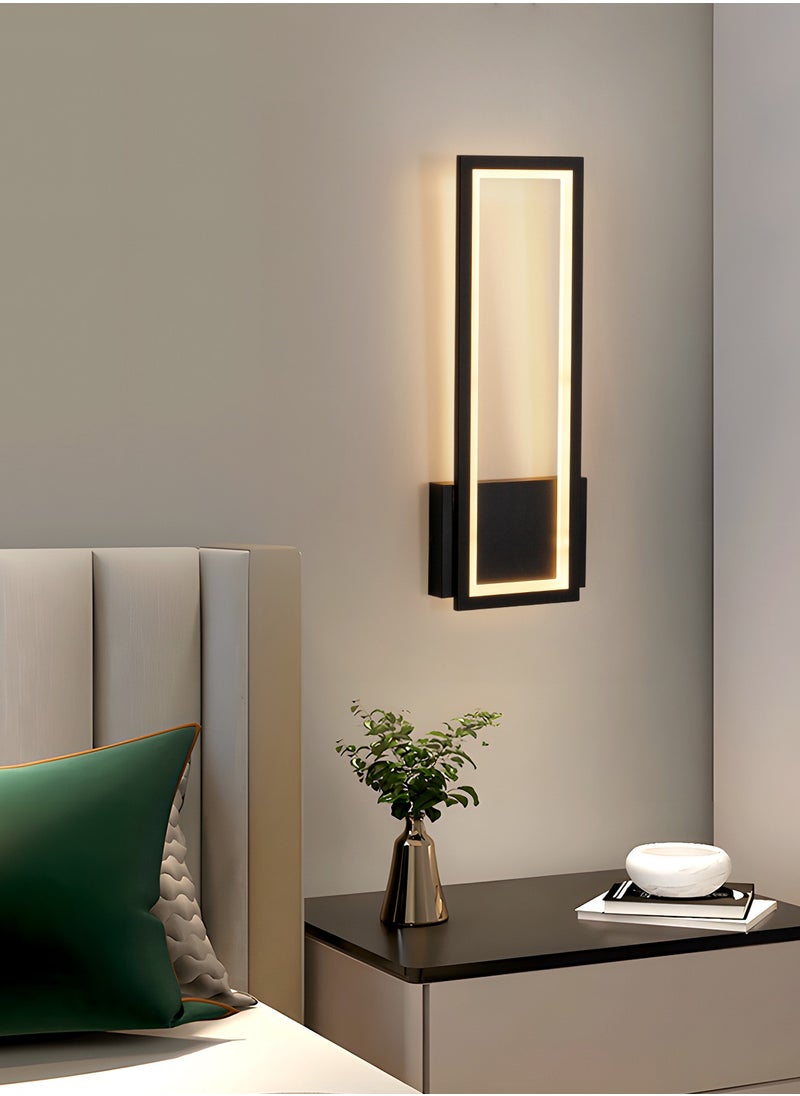 YATAI LIGHTING - LED Wall Sconces - Modern Wall Lights for Living Room, Bedroom - 3-Color Dimming & 15W Brightness - Easy Install Wall Light Fixtures - Elegant Rectangular Design - Image 1
