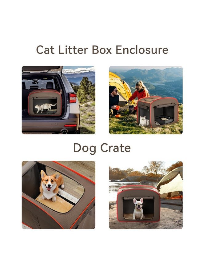 Petsfit Petsfit Portable Cat Crate with Litter Box and Soft Cushion Cat, Collapsible Pop Up Cat Kennel with Carrying Bag for Travel  - Image 5