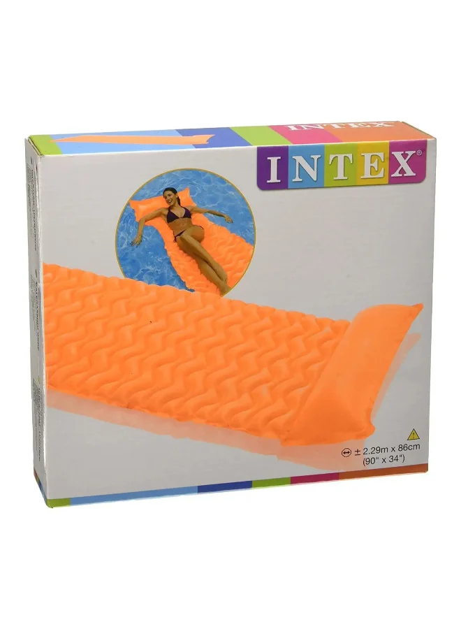 INTEX PVC Inflatable Smart Design Tote N Float Wave Mat Orange 20 x 229 x 86 cm 58807