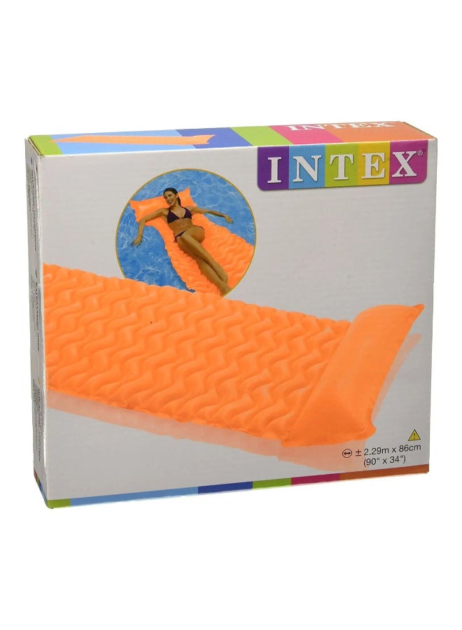INTEX PVC Inflatable Smart Design Tote N Float Wave Mat Orange 20 x 229 x 86 cm 58807  - Image 2
