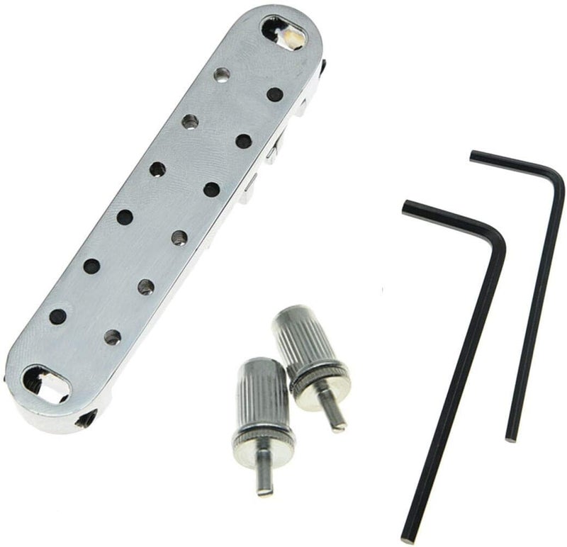 KAISH Chrome LP Electric Guitar Tune-o-matic Roller Saddle Bridge for Les Paul SG - Image 2