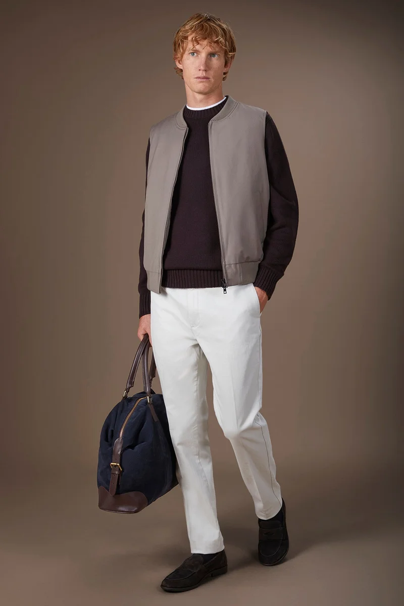 Doppelganger Beige Men's padded sleeveless jacket - Beige for Men | Best Price UAE