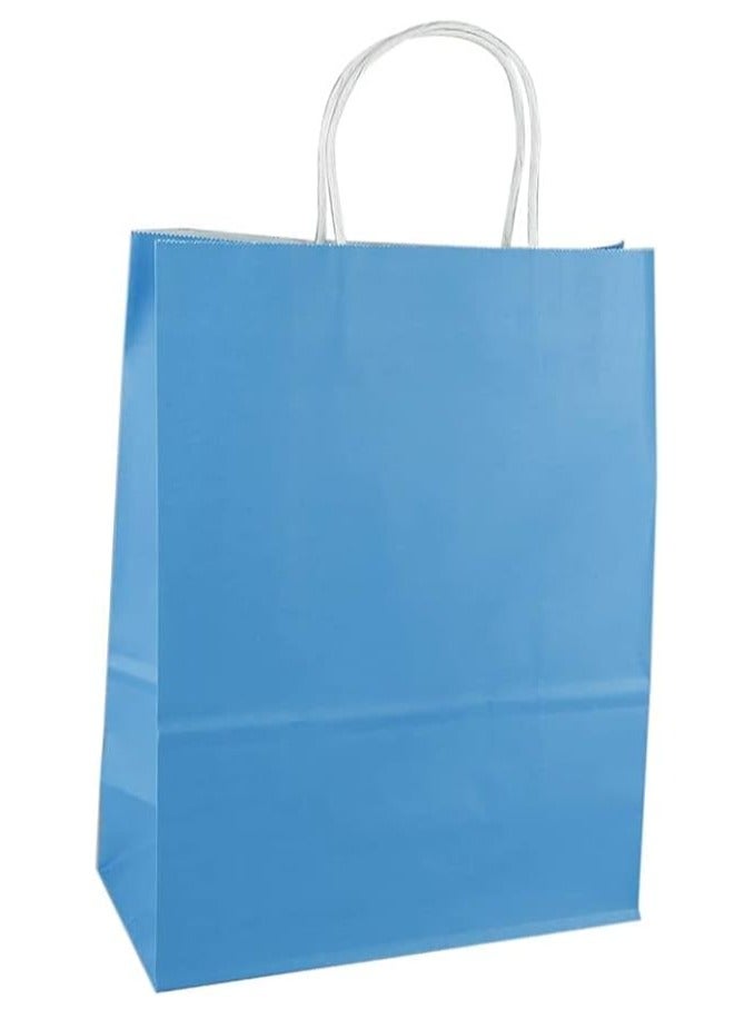Generic 20pcs Small Gift Bags Kraft Paper with Handle Colorful Bag for Holiday Wedding Birthday Party Favors Size (6x11x15cm) Multicolor  - Image 2