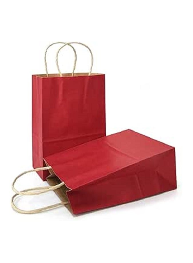 Generic 20pcs Small Gift Bags Kraft Paper with Handle Colorful Bag for Holiday Wedding Birthday Party Favors Size (6x11x15cm) Multicolor  - Image 3