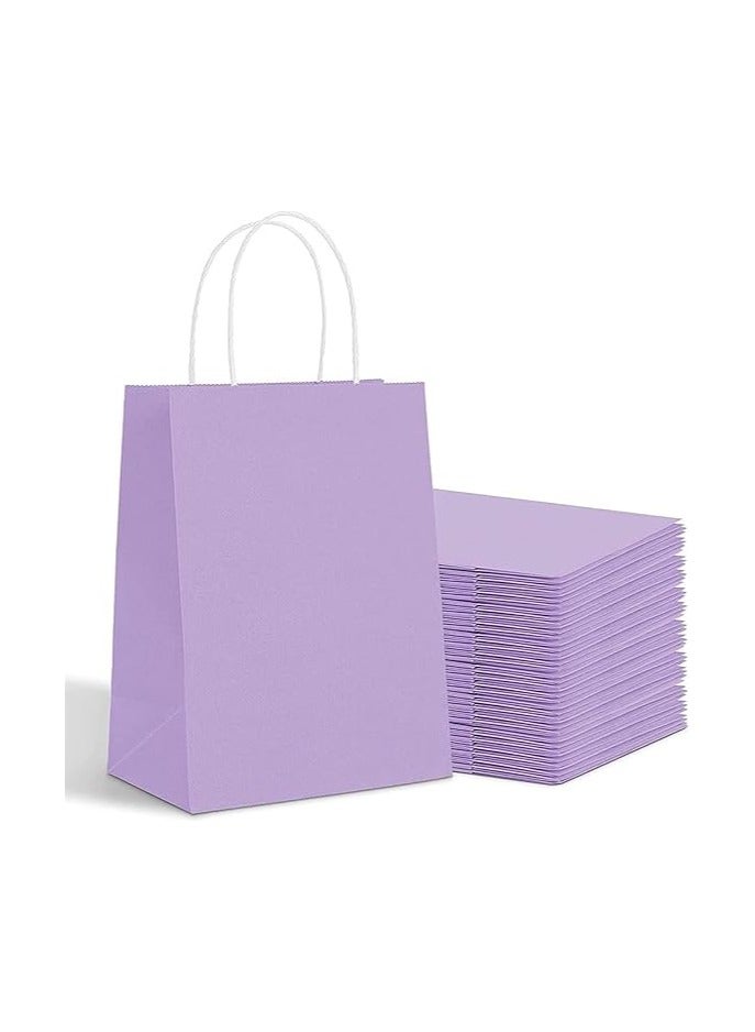 Generic 20pcs Small Gift Bags Kraft Paper with Handle Colorful Bag for Holiday Wedding Birthday Party Favors Size (6x11x15cm) Multicolor  - Image 4