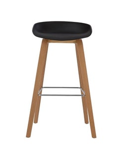 Neo Front Neo Front TC-Y108A Bar Chair PP Solid Wood Base with a Stylish Look and Heavy Load Bearing Legs Black/Beige 42 x 45 x 78cm  - Image 2