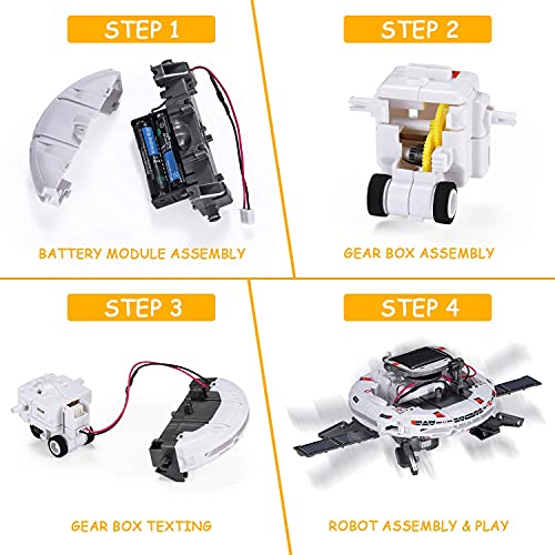 AESGOGO STEM Projects for Kids Ages 8-12, Solar Robot Toys 6-in-1 Science Kits DIY Educational Building Space Toy, Christmas Birthday Gifts for 7 8 9 10 11 12 13 Year Old Boys Girls Teens. - Image 4