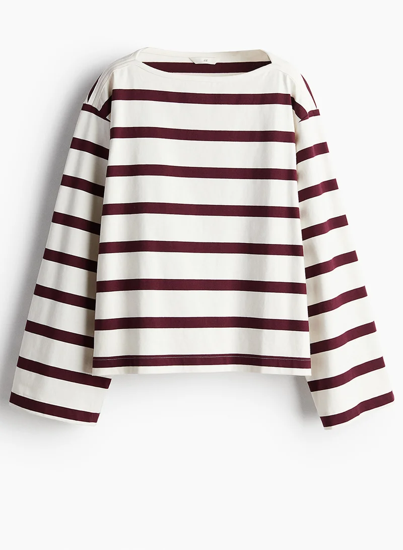 H&M Oversized Boat-Neck Top
