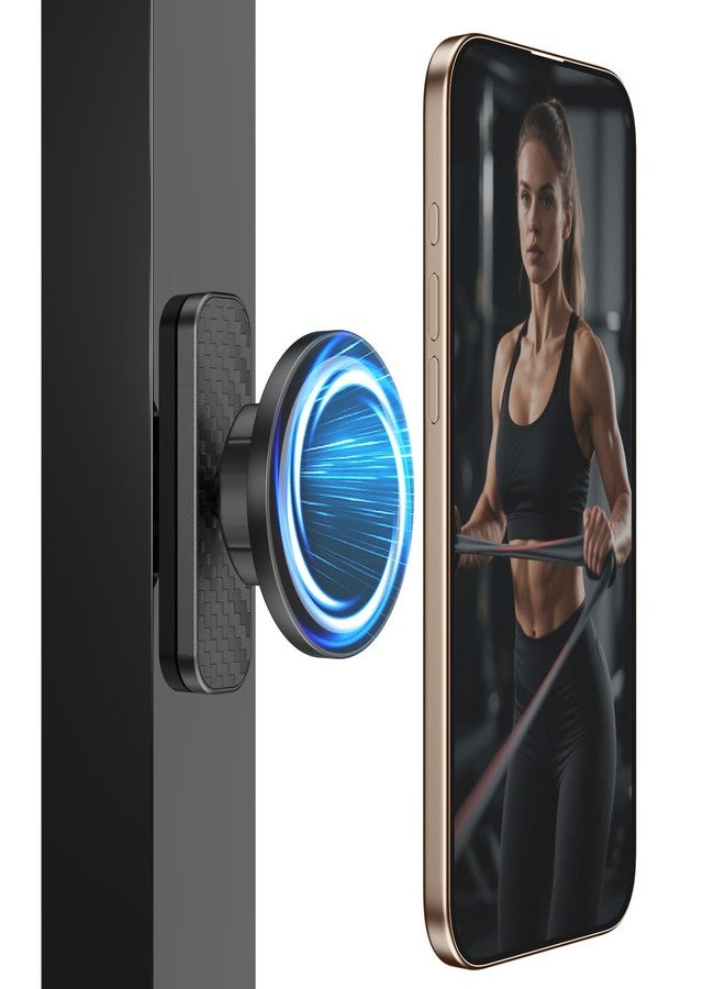 MoKo Dual Magnetic Phone Holder for Gym, 360°Adjustable Gym Phone Holder Magnet Compatible with MagSafe & iPhone 12-17 Series, Portable Phone Mount for Gym/Golf Cart/Car, Gym Accessories for Men Women - Image 1